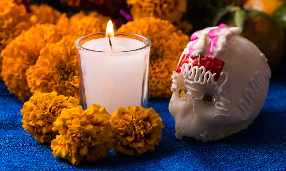 Flor de cempasúchil ofrenda