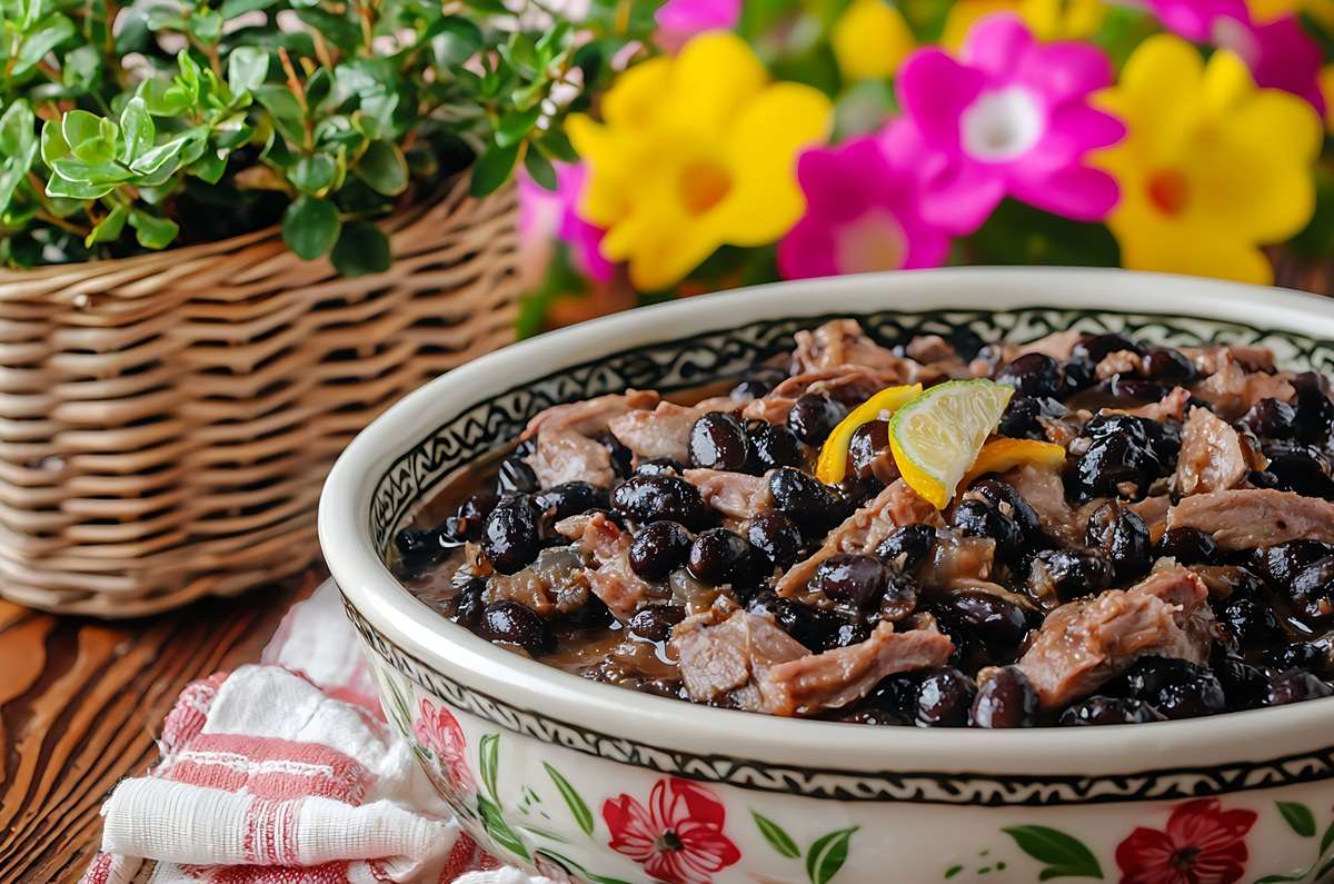 Frijoles negros con carne de cerdo