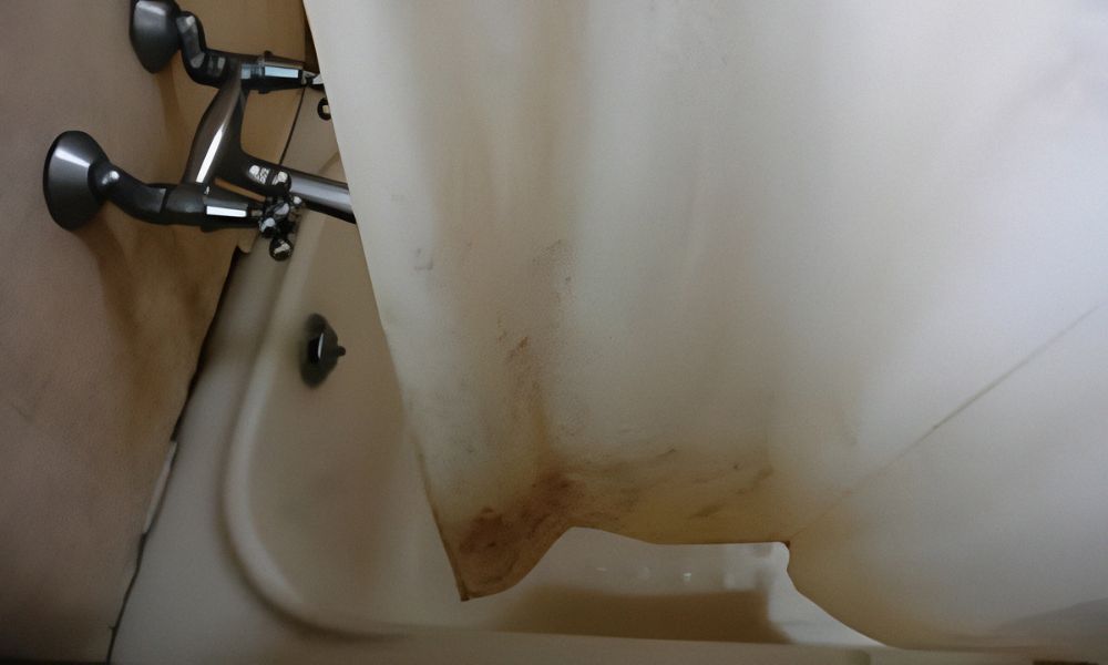 Hongos en cortina de baño