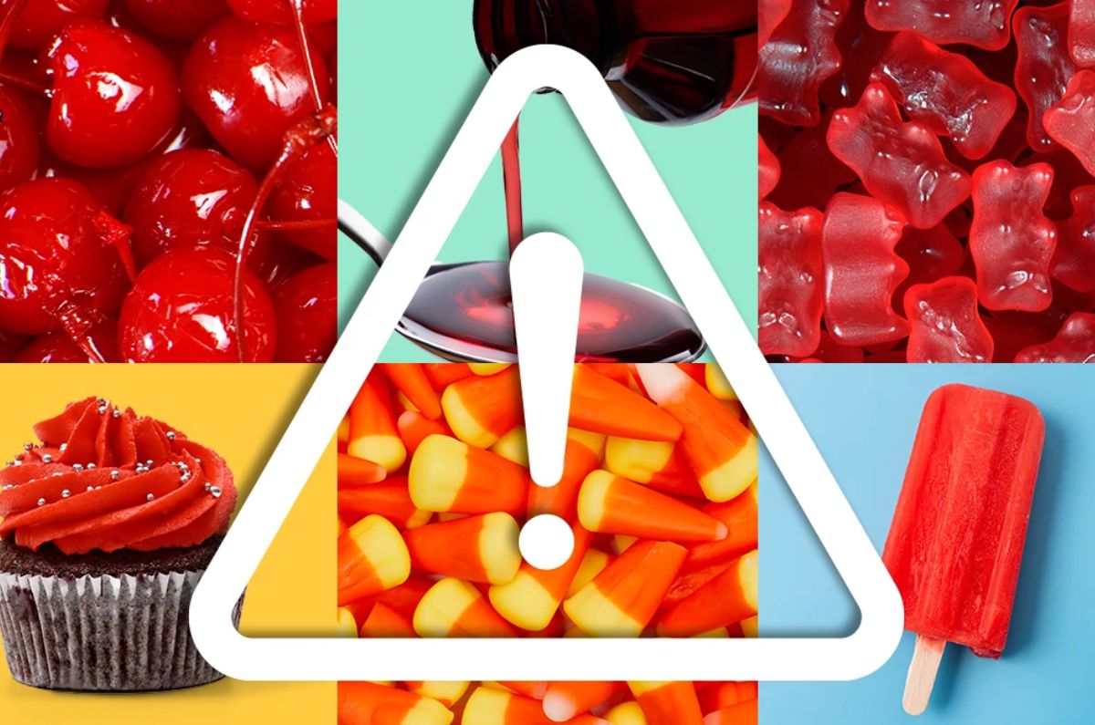 Productos con colorante rojo