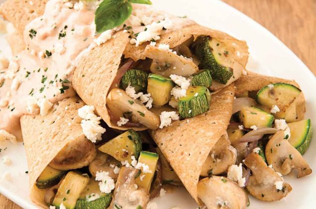 Receta de crepas de champiñones