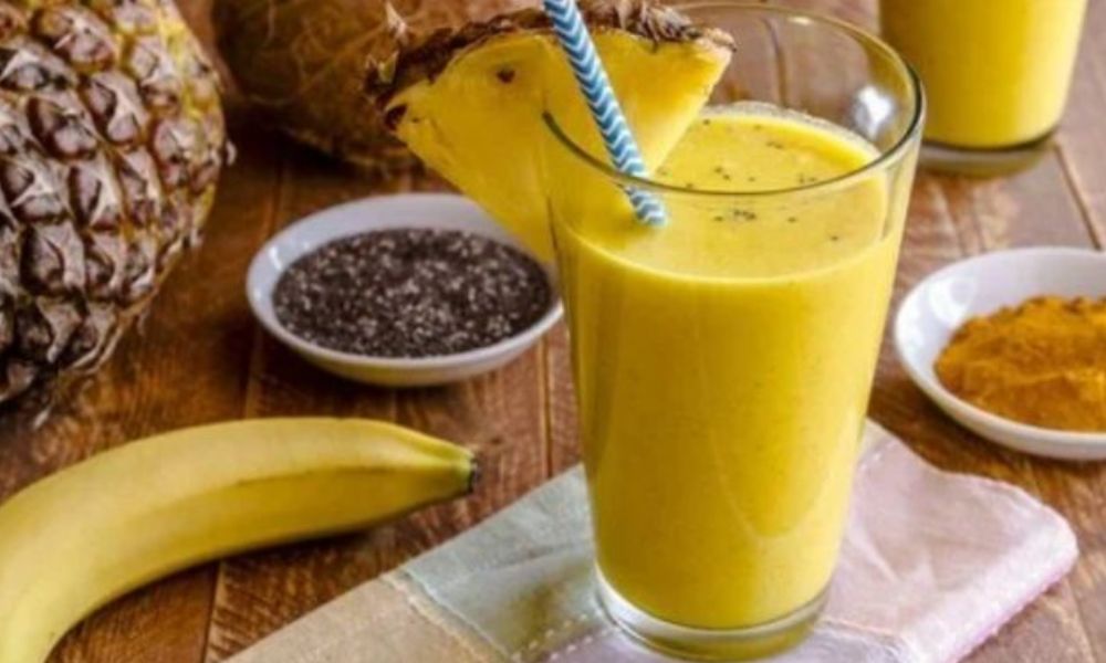 Receta de batido de plátano con cúrcuma