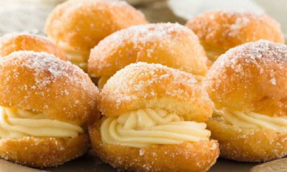 Receta de bombas rellenas de crema pastelera