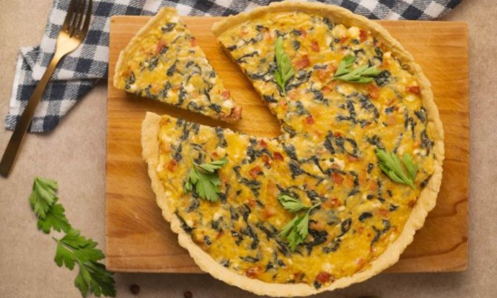 Receta de quiche lorraine de queso y espinaca