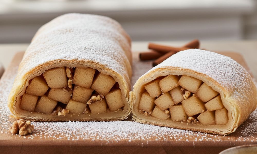Receta de strudel de pera y canela