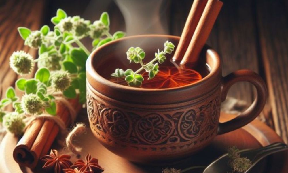 Receta de té de canela con orégano