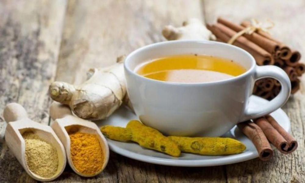Receta de té de canela, cúrcuma y jengibre