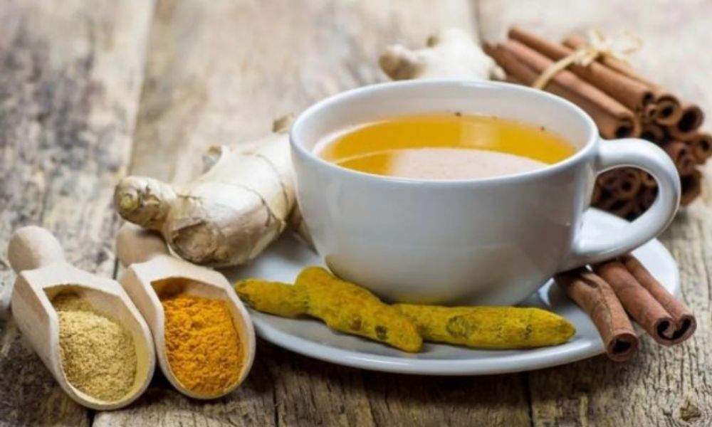 Receta de té de canela, cúrcuma y jengibre