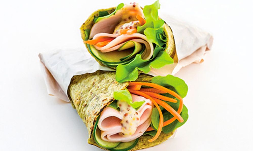 Receta de wrap con jamón de pavo