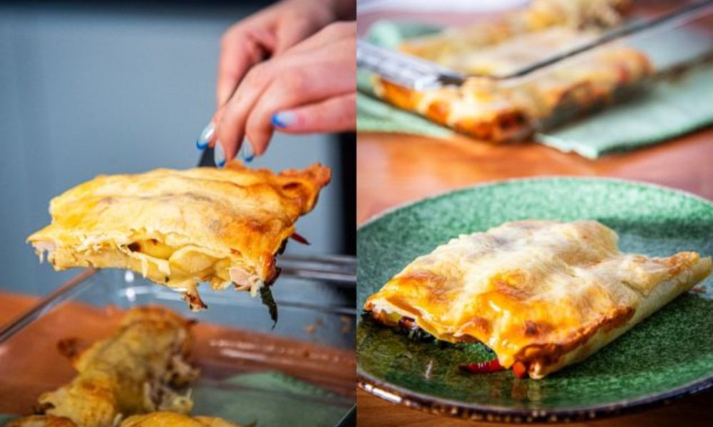 Recetas de crepas de jamón, queso y espinacas