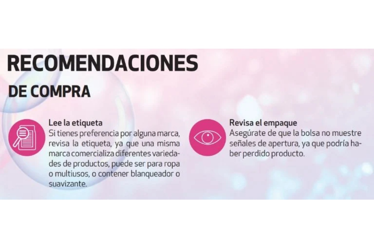 recomendaciones de profeco al comprar detergente para ropa