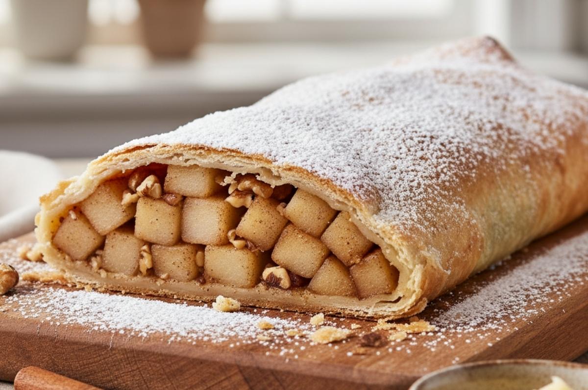 Strudel de pera y canela