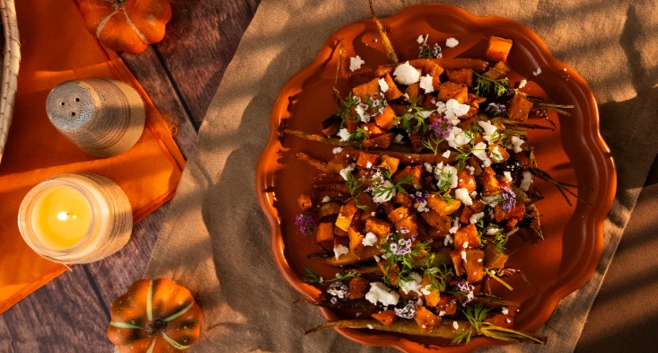Receta de camote y zanahorias rostizadas 