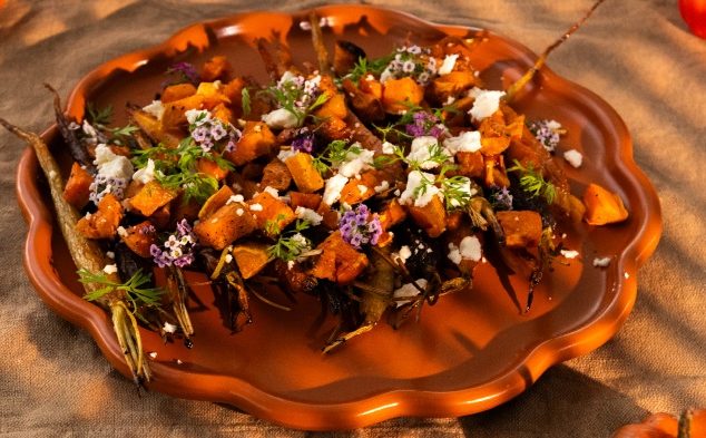 Cómo hacer camote y zanahorias rostizadas