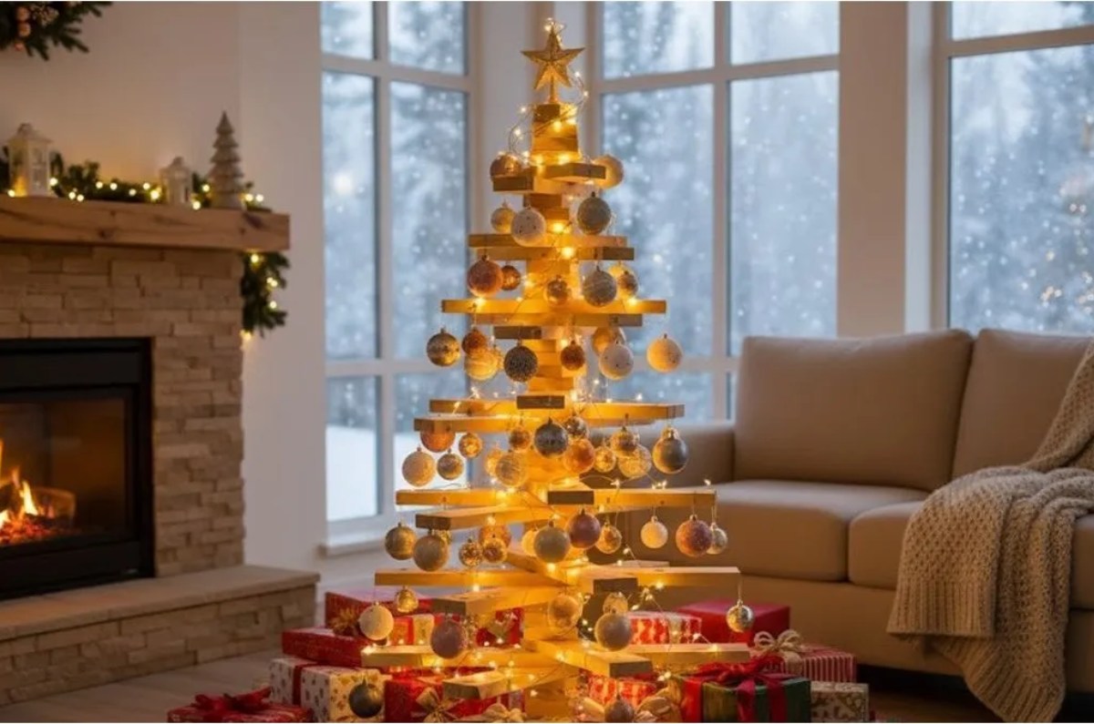 Árbol navideño madera.