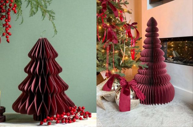 ¿Árbol de Navidad burdeos? Conoce la nueva tendencia navideña para 2025