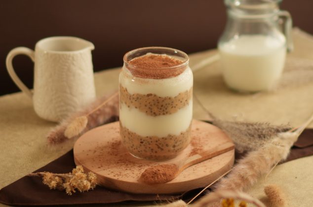 Receta de avena trasnochada sabor Tiramisú