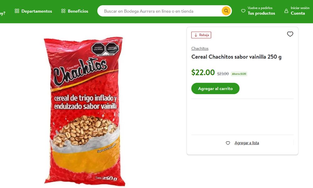 Chachitos precio Aurrerá