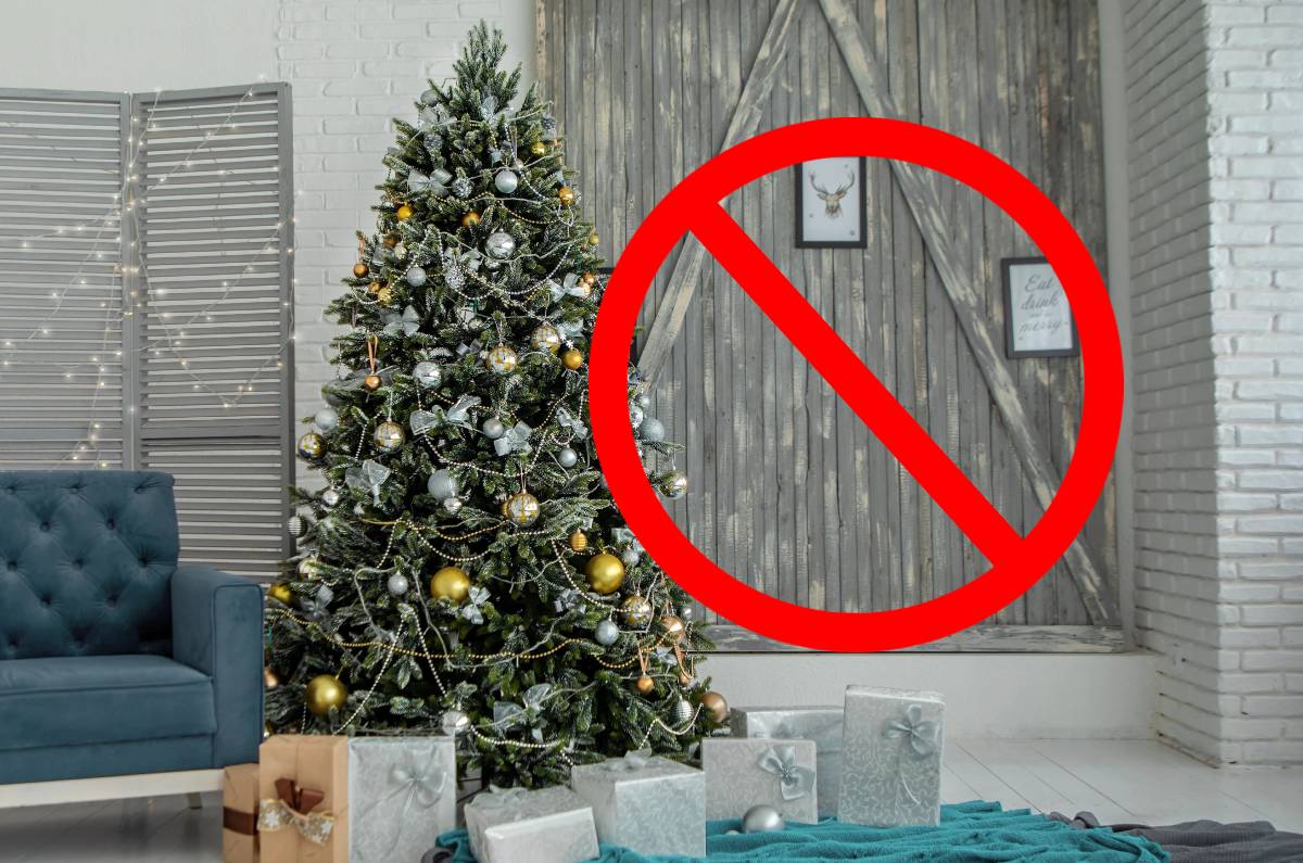 dónde no poner el árbol de navidad