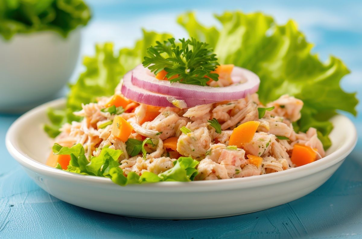 Ensalada de pepino con atún