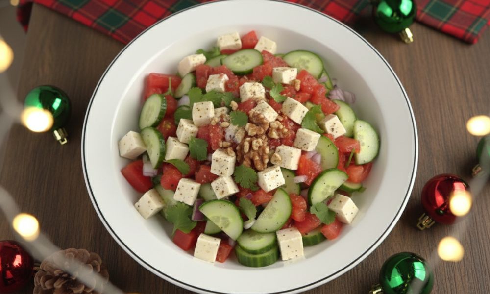 Ensalada de nochebuena con queso panela