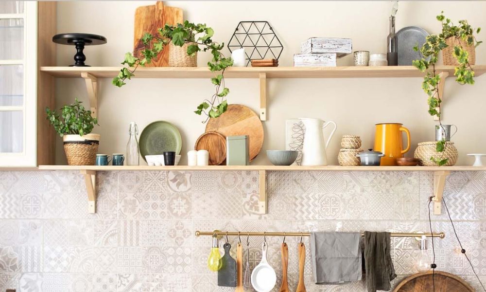 Estanterías abiertas para cocina