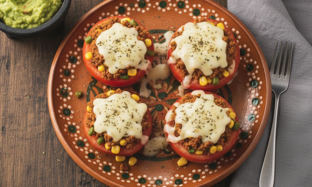 Jitomates rellenos de picadillo