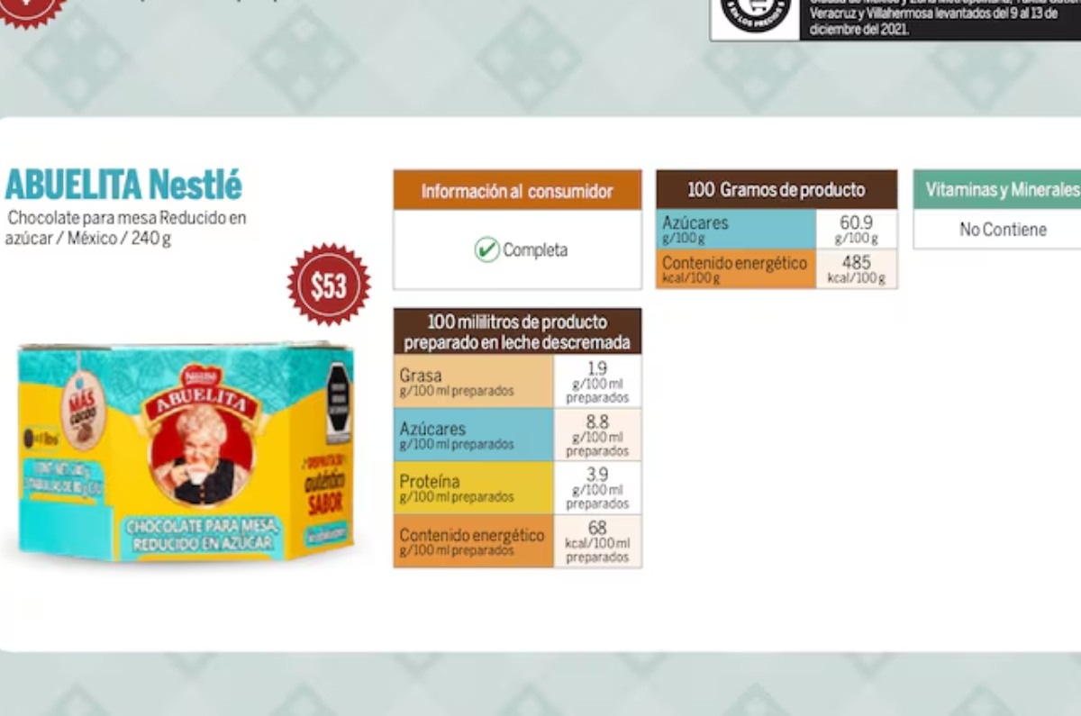 mejores tablillas de chocolate según Profeco