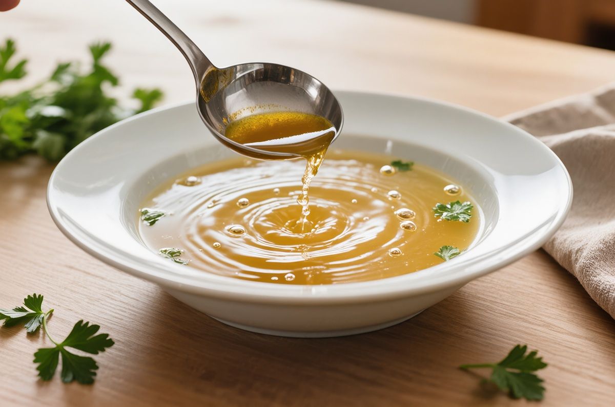 Caldo de papas y cilantro