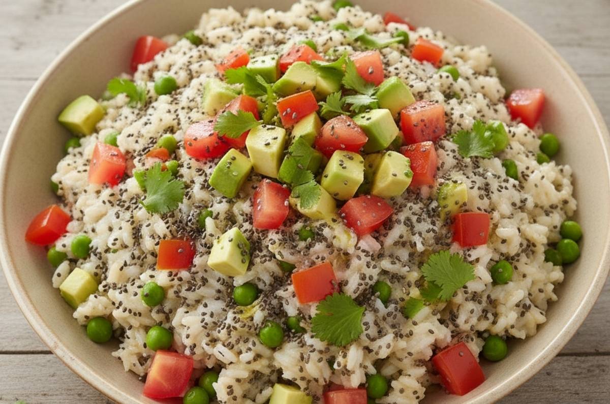 Receta de arroz blanco con chía