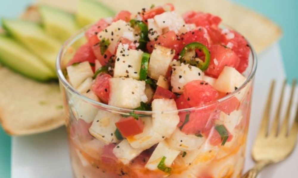 Receta de ceviche vegetariano de jícama