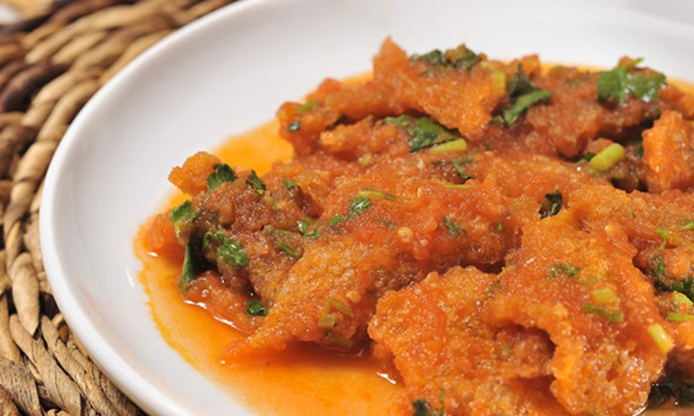 Receta de chicharrón en salsa de chile morita