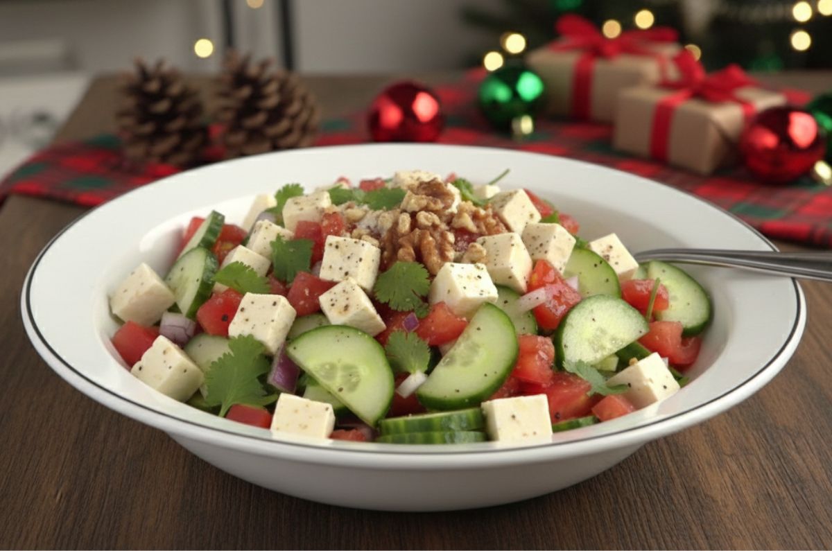 Receta de ensalada de nochebuena con queso panela
