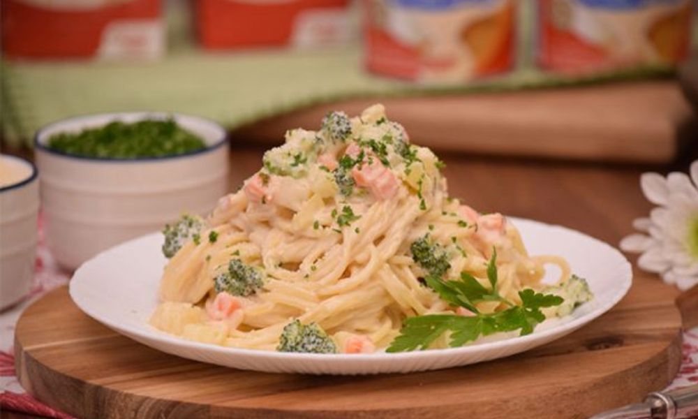 Receta de espagueti a la jardinera