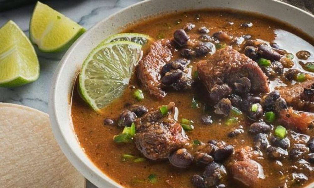Receta de frijoles negros con carne de cerdo