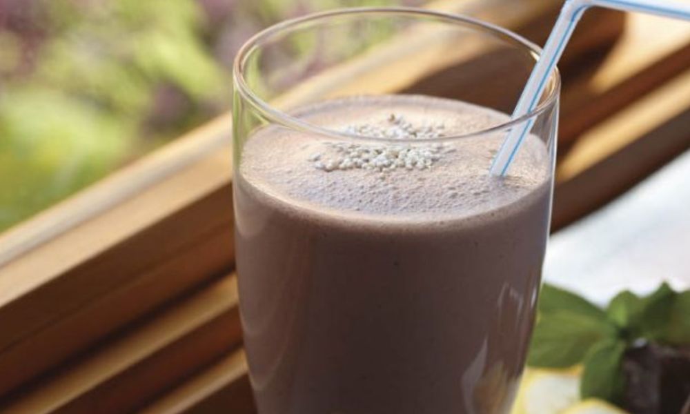 Receta de licuado de plátano con chocolate y amaranto