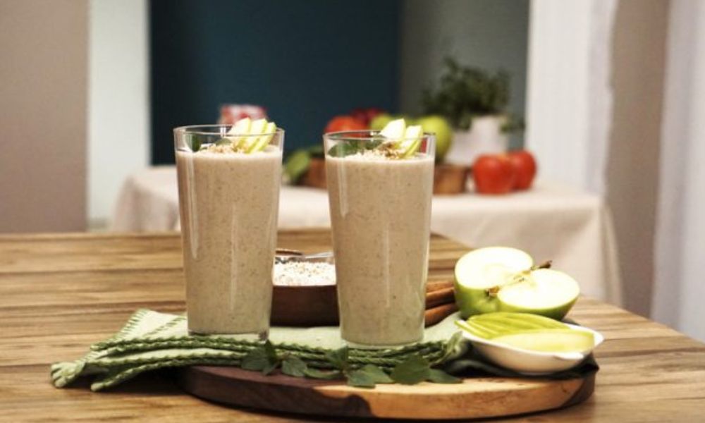 Receta de licuado energético de manzana con avena