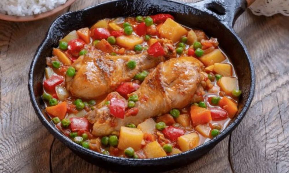 Receta de pollo a la jardinera tradicional