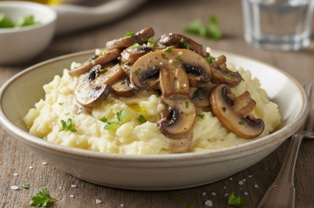 Receta de puré de papas con champiñones ¡en solo 10 minutos!