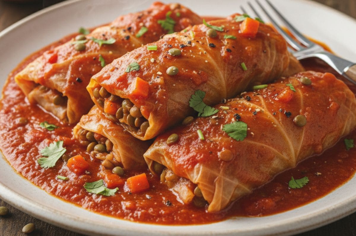 Receta de rollitos de col rellenos