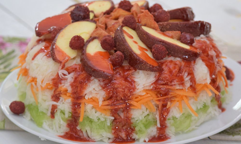 Receta de rosca de jícama, pepino y zanahoria