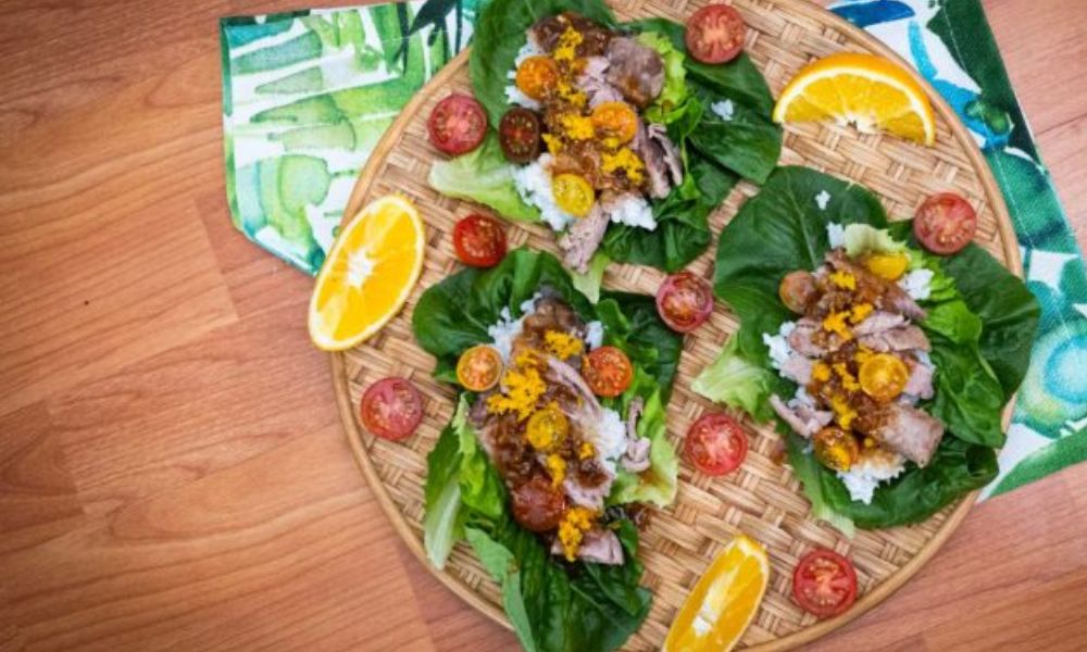 Receta de tacos de lechuga rellenos con costilla