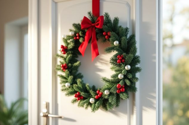 Conoce el poderoso significado de colocar una corona navideña en tu puerta