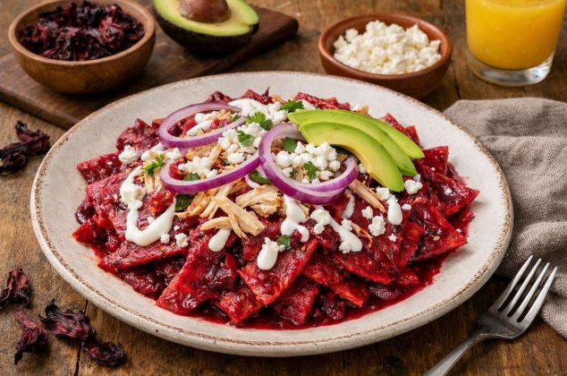 Estos chilaquiles rosas están rompiendo el internet (y se hacen en minutos)
