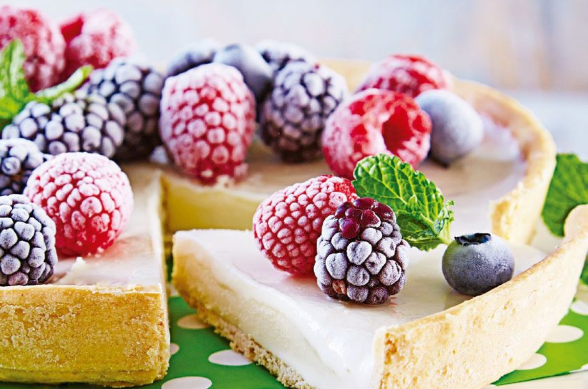 Cremoso Pay helado de Frutos Rojos