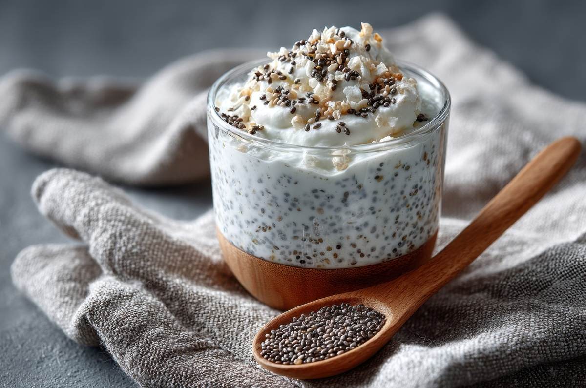 Desayuno de avena con sabor a tiramisú