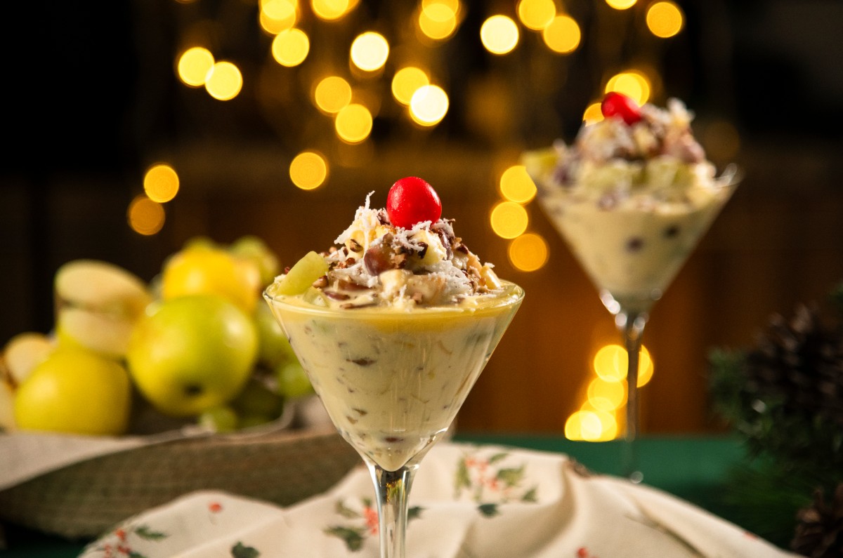 Ensalada de manzana con rompope