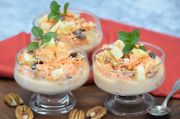 6. Ensalada de zanahoria con piña y nuez