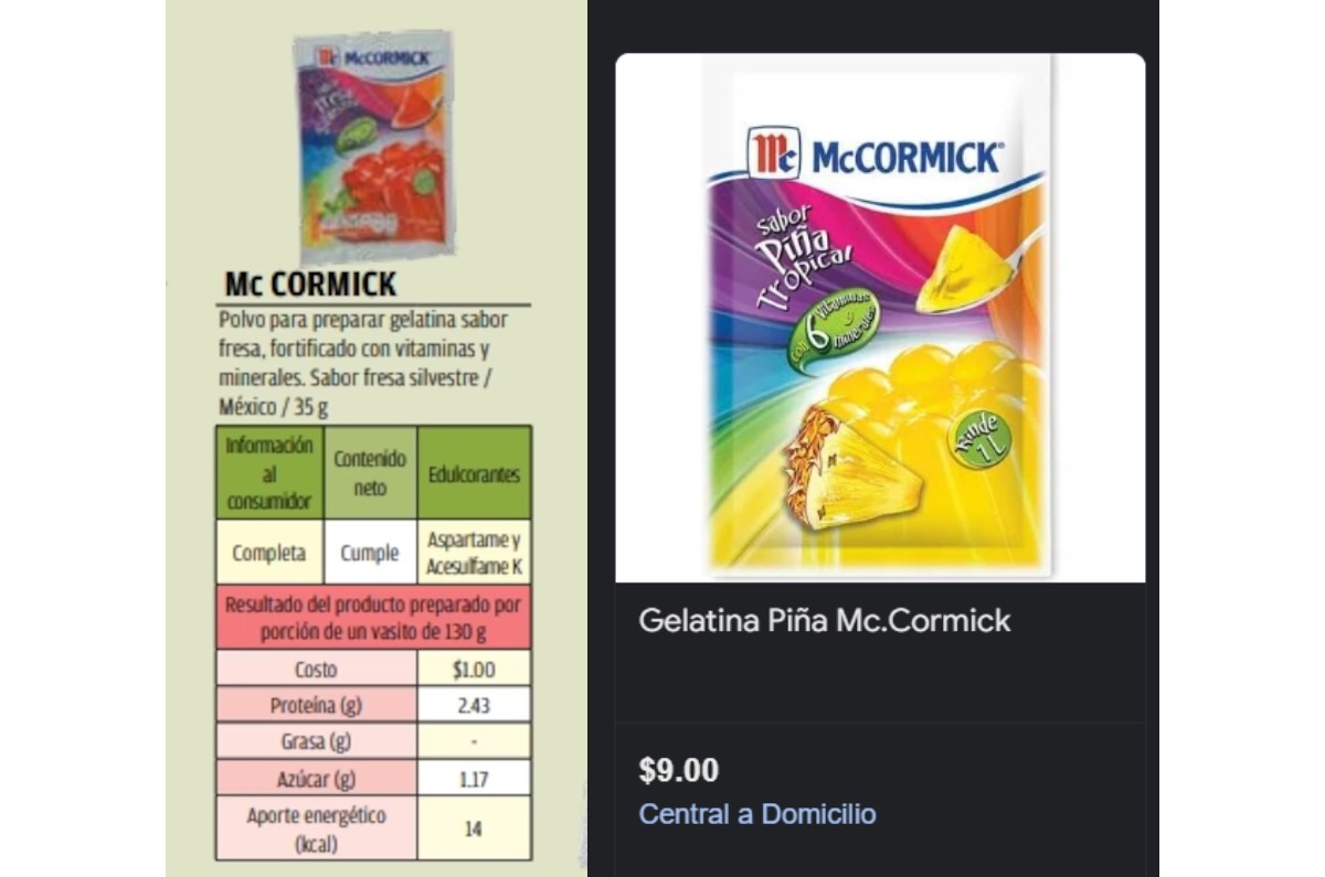 gelatina recomendada por Profeco