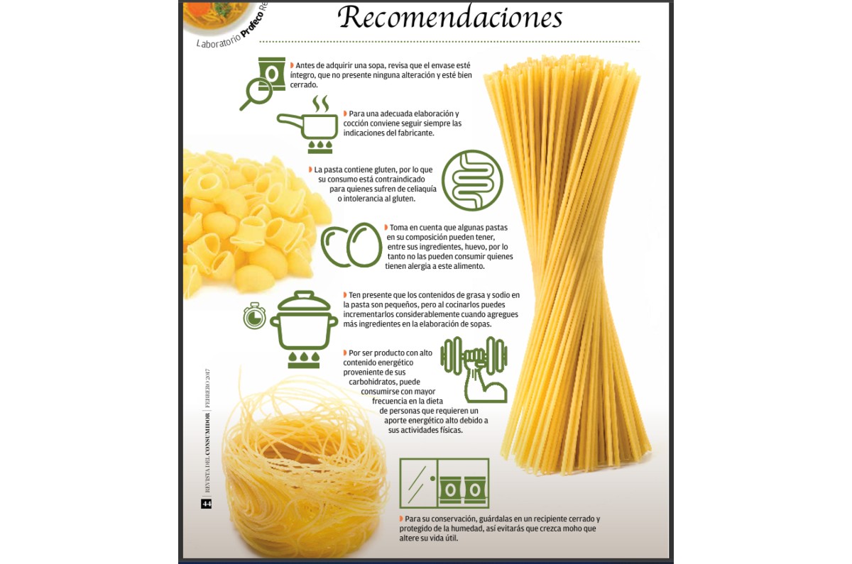 mejores pastas de espagueti según Profeco